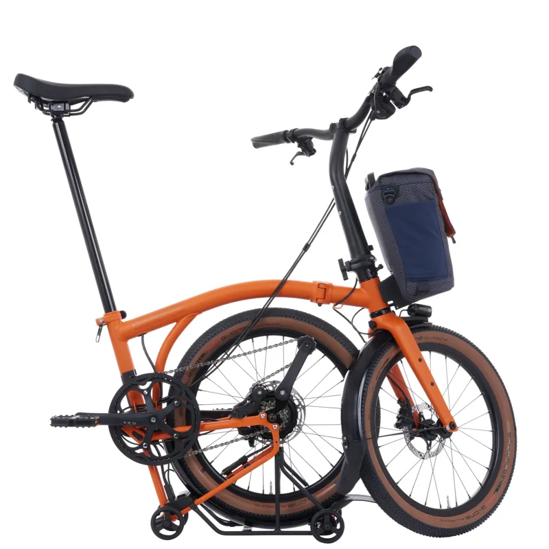 Brompton G-Line Electric with Schwalbe G-One Tyres in Adventure Orange-2