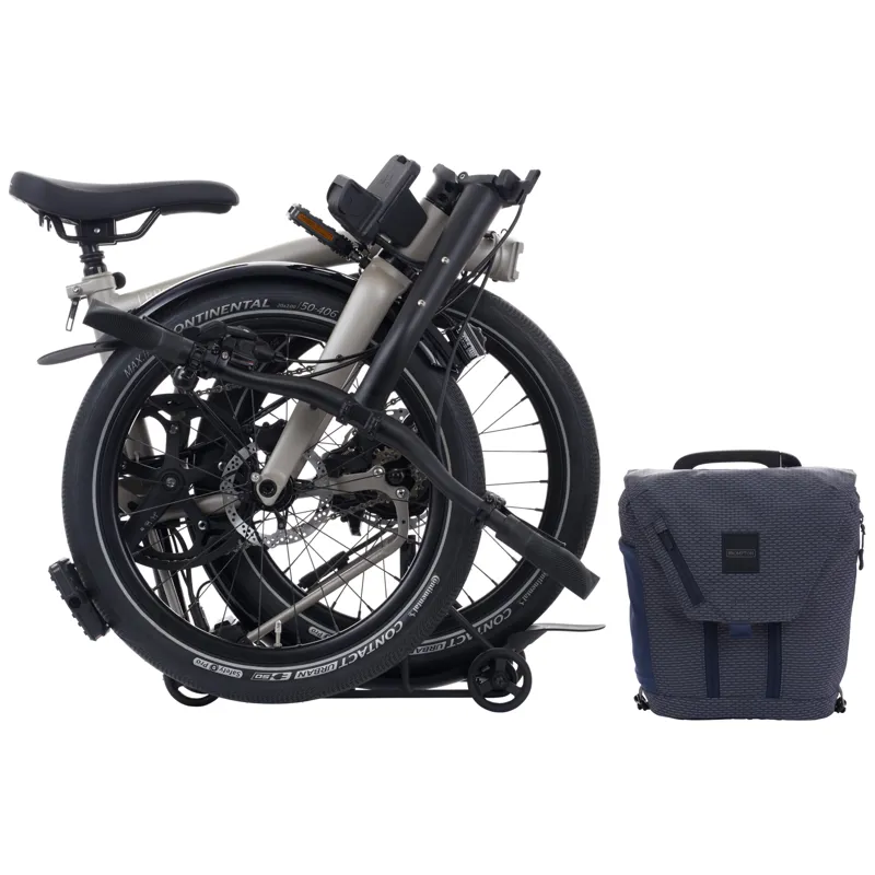 Brompton G-Line Electric with Continental Contact Tyre Traildust White-3