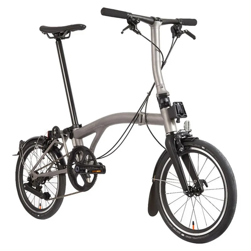 Brompton T-Line 4 speed in Blasted Titanium-1