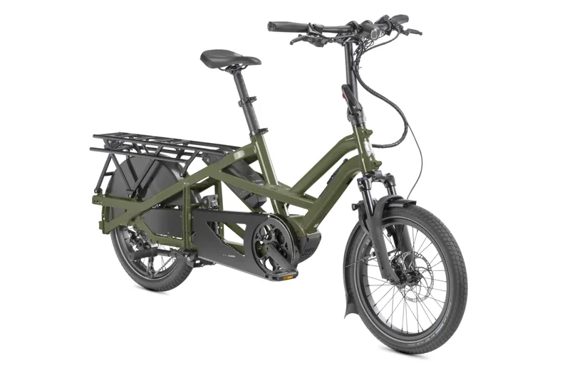 Tern GSD P10 Gen3 Electric Family Cargo Bike in P10 Olive Green-2