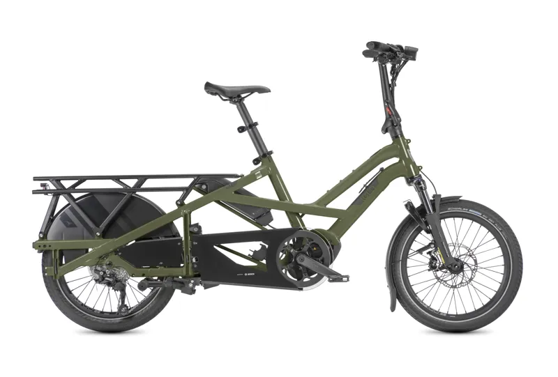 Tern GSD P10 Gen3 Electric Family Cargo Bike in P10 Olive Green