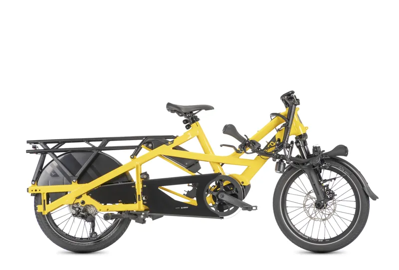 Tern GSD P10 Gen3 Electric Family Cargo Bike in School Bus Yellow-1
