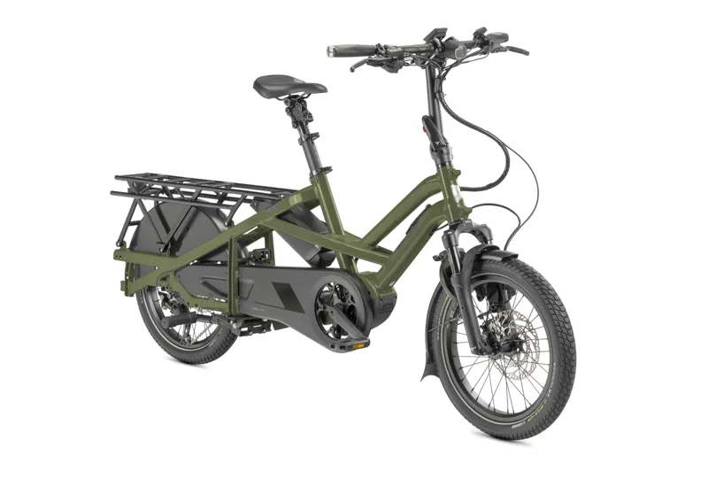 Tern GSD S10 Gen3 Electric Family Cargo Bike in Olive Green-2