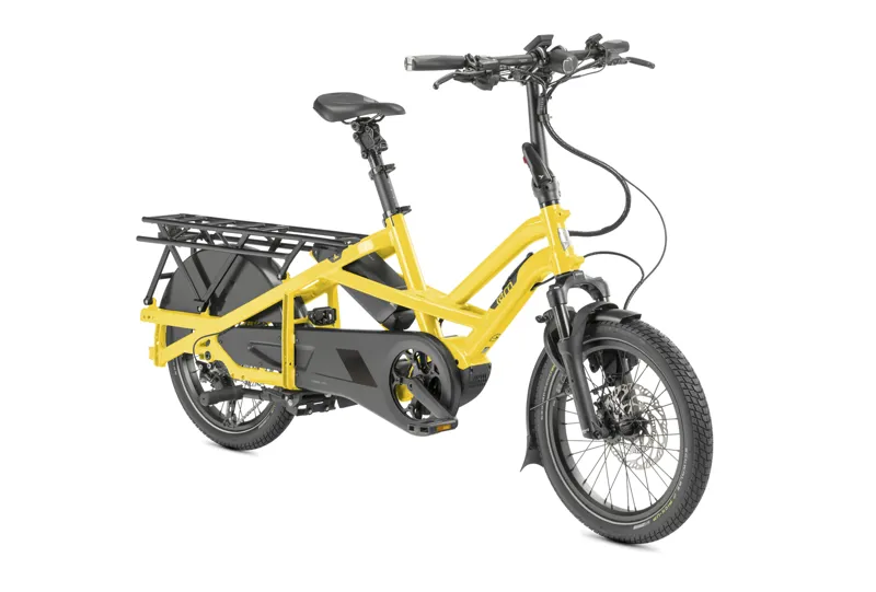 Tern GSD S10 Gen3 Electric Family Cargo Bike in School Bus Yellow-2