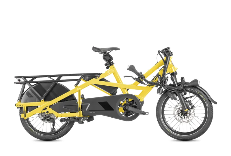 Tern GSD S10 Gen3 Electric Family Cargo Bike in School Bus Yellow-1
