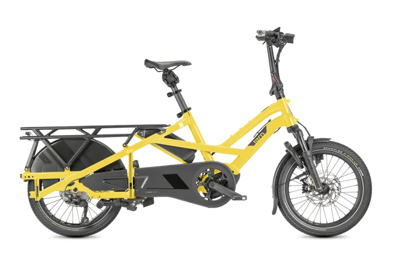 Tern GSD S10 Gen3 Electric Family Cargo Bike in School Bus Yellow