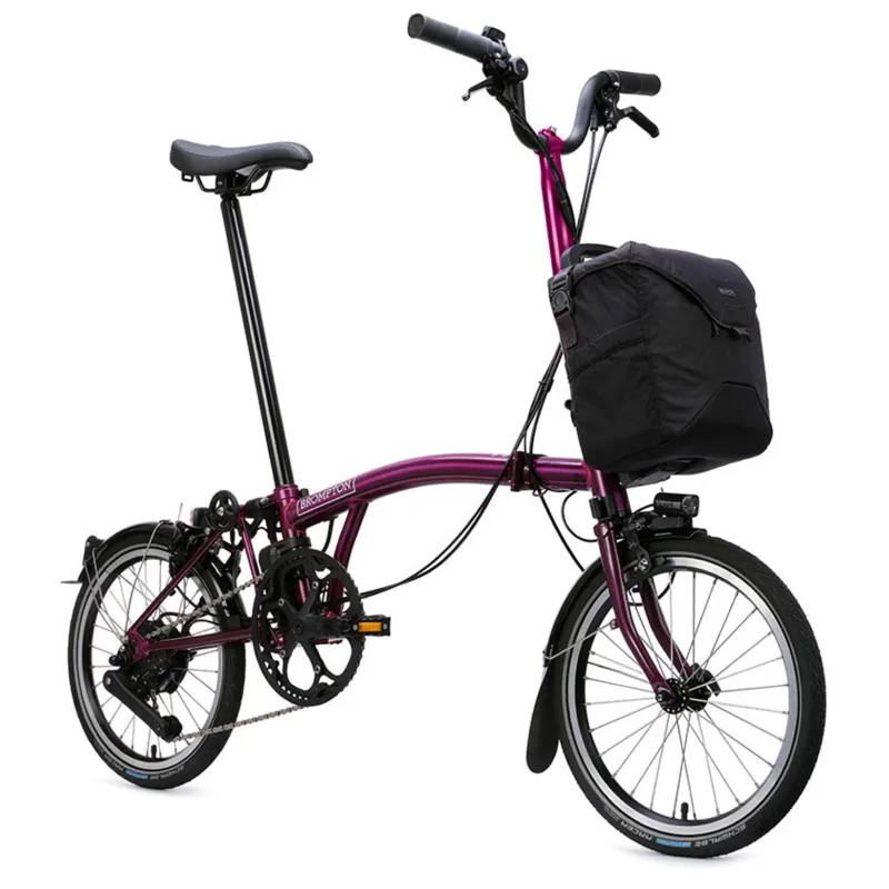 Brompton C Line Electric 4 speed Folding Bike in Amethyst Lacquer-5