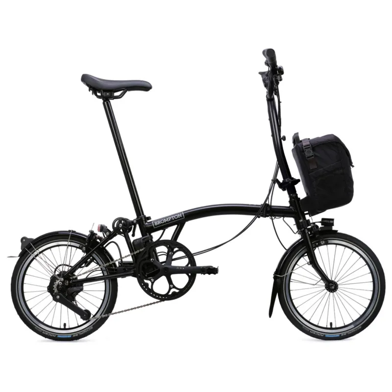 Brompton C Line Electric 4 speed Folding Bike in Matt Black-6