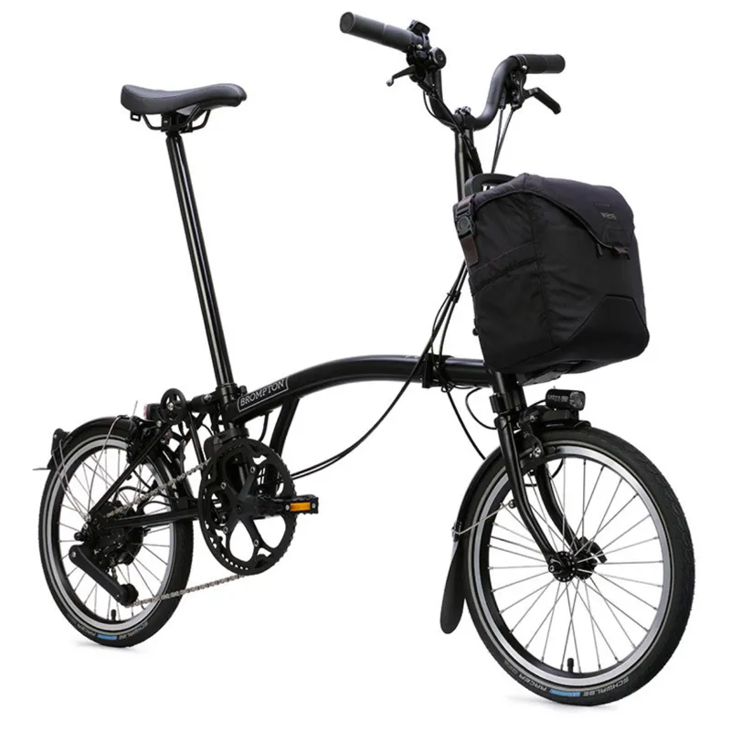 Brompton C Line Electric 4 speed Folding Bike in Matt Black