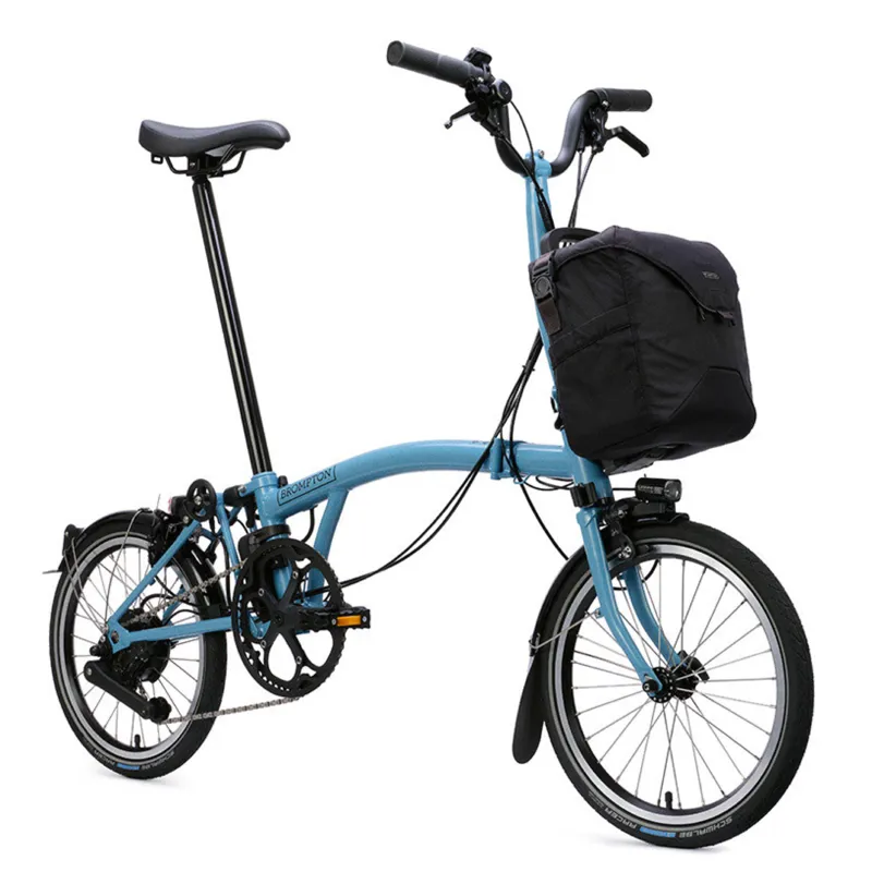 Brompton C Line Electric 4 speed Folding Bike in Cloud Metallic