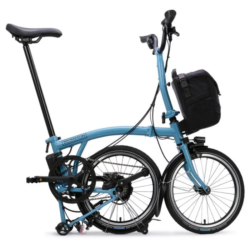 Brompton C Line Electric 4 speed Folding Bike in Cloud Metallic-2