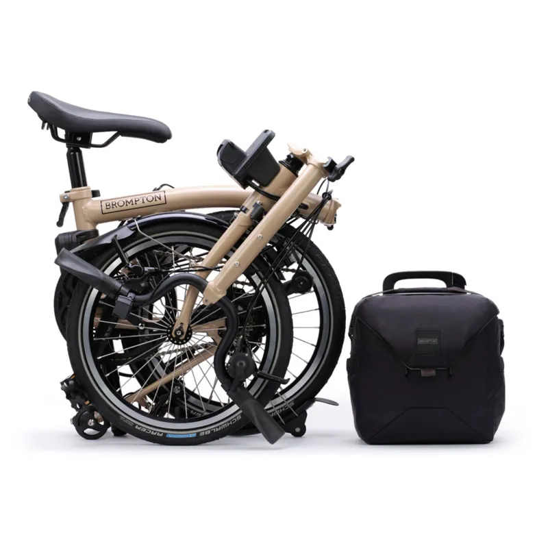 Brompton C Line Electric 4 speed Folding Bike in Dune Sand-8
