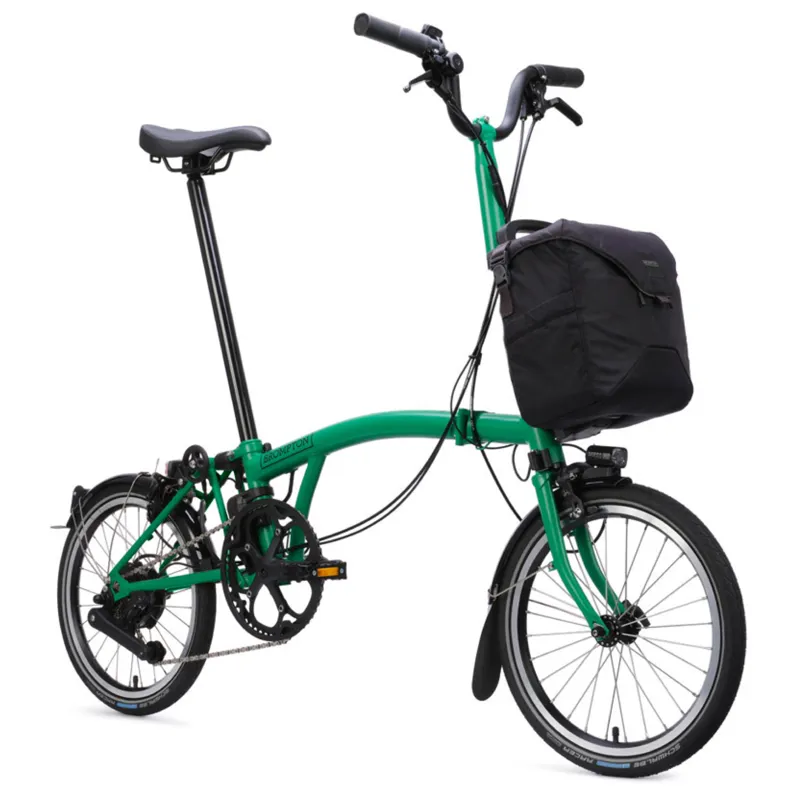 Brompton C Line Electric 4 speed Folding Bike in Palm Green-7