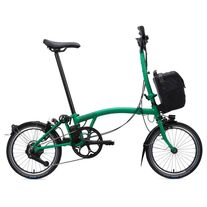 Brompton C Line Electric 4 speed Folding Bike in Palm Green-8