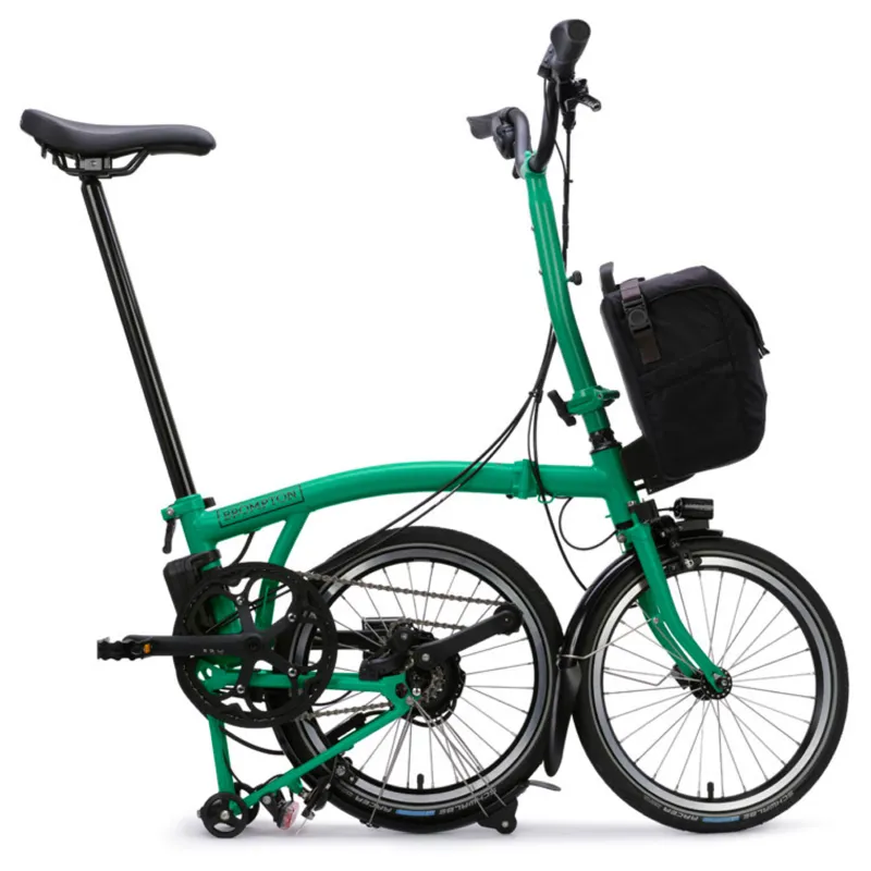 Brompton C Line Electric 4 speed Folding Bike in Palm Green-9