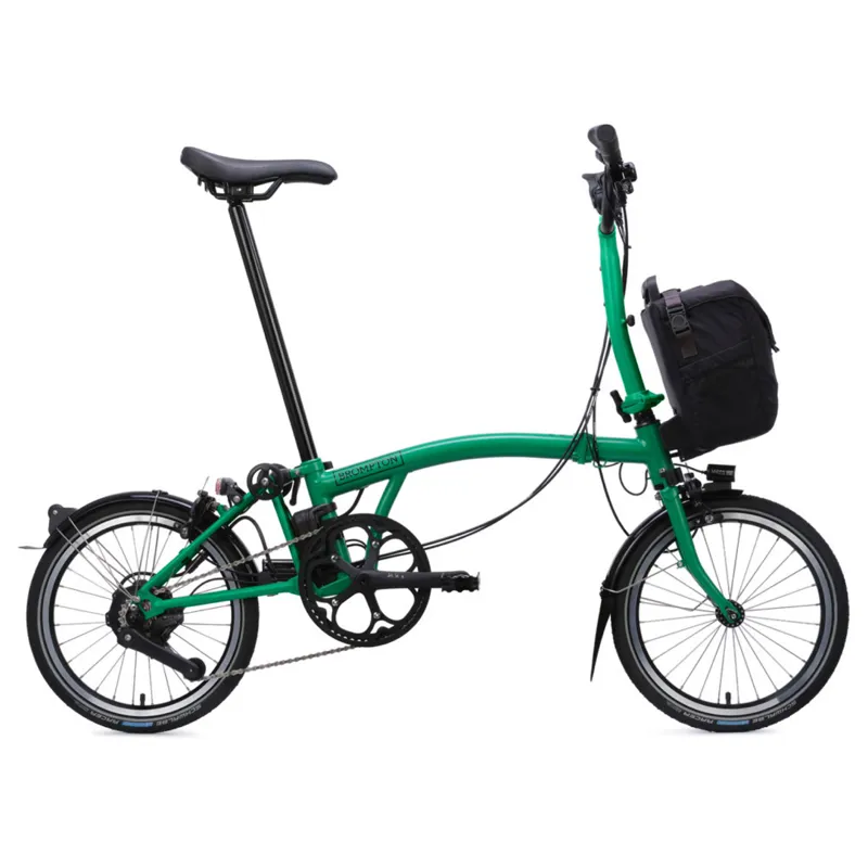 Brompton C Line Electric 4 speed Folding Bike in Palm Green-3