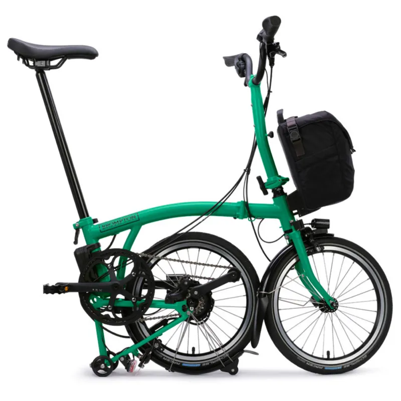Brompton C Line Electric 4 speed Folding Bike in Palm Green-4
