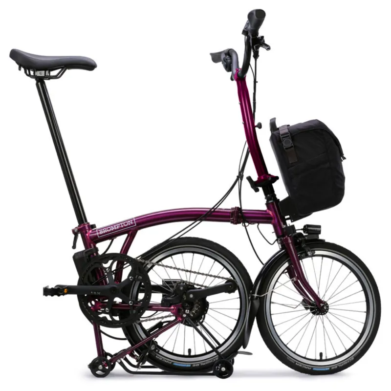 Brompton C Line Electric 4 speed Folding Bike with Rack in Amethyst-7