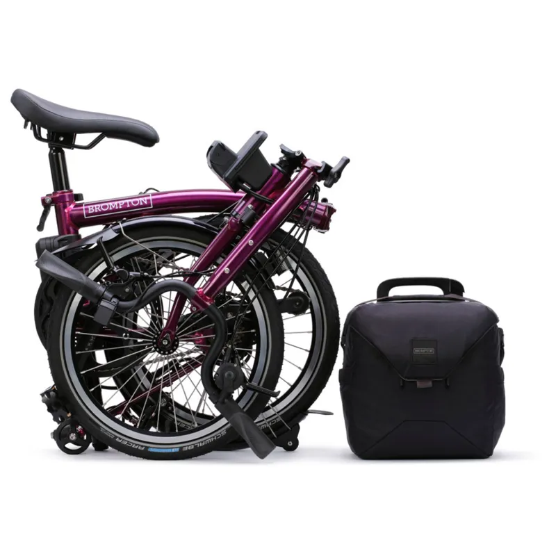 Brompton C Line Electric 4 speed Folding Bike with Rack in Amethyst-8