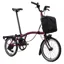 Brompton C Line Electric 4 speed Folding Bike with Rack in Amethyst