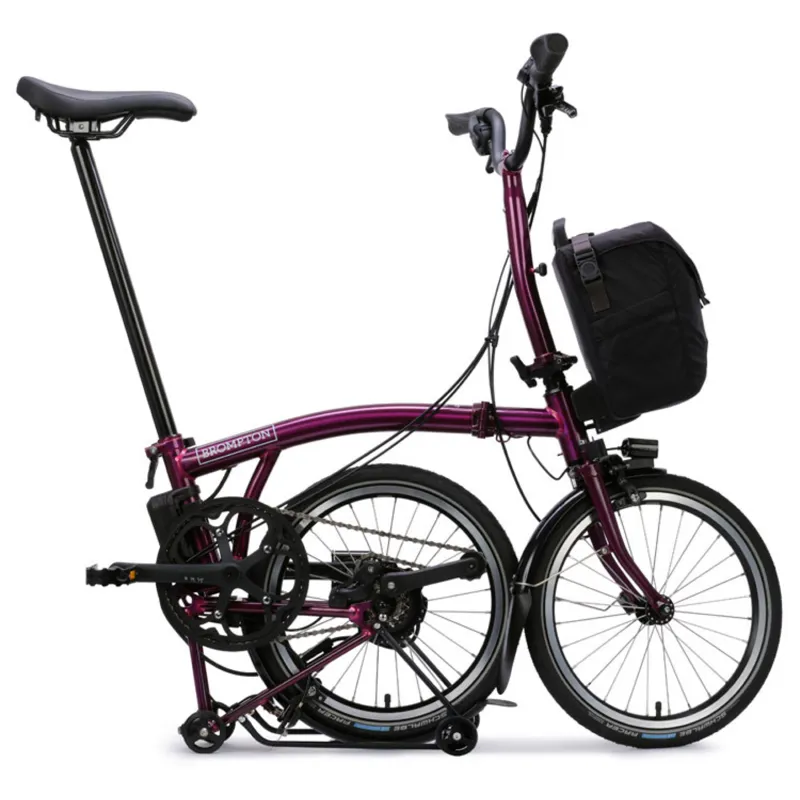 Brompton C Line Electric 4 speed Folding Bike with Rack in Amethyst-2