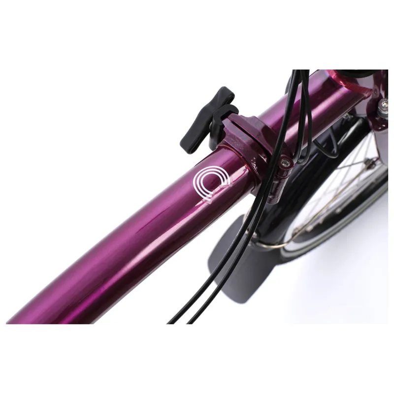 Brompton C Line Electric 4 speed Folding Bike with Rack in Amethyst-4