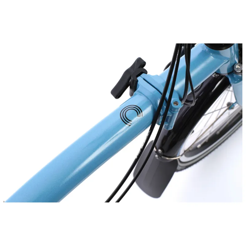 Brompton C Line Electric 4 speed Folding Bike with Rack Cloud Metallic-9