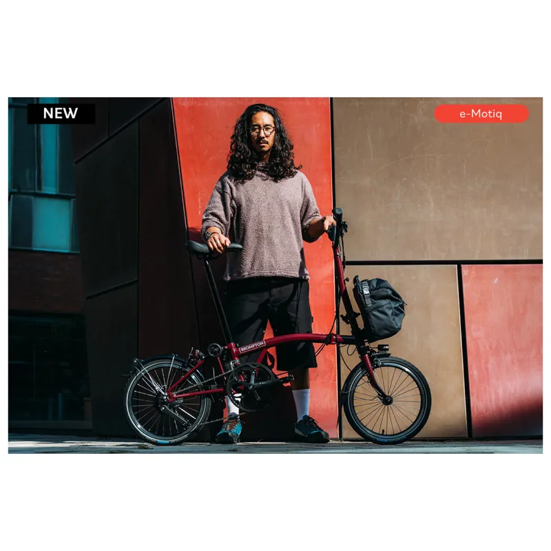 Brompton C Line Electric 4 speed Folding Bike in Red Plum-1