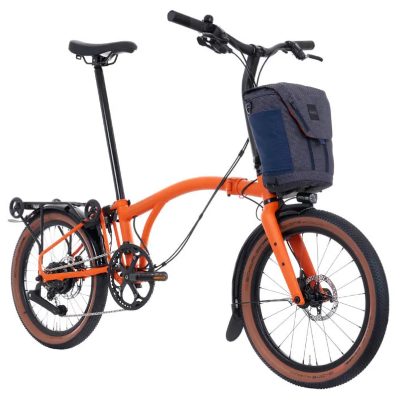 Brompton Electric G-Line with SuperRoll+ 4 speed in Adventure Orange-1