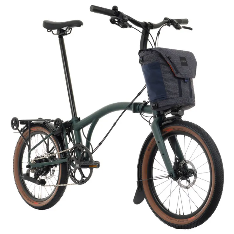 Brompton Electric G-Line with SuperRoll+ 4 speed in Forest Green-1