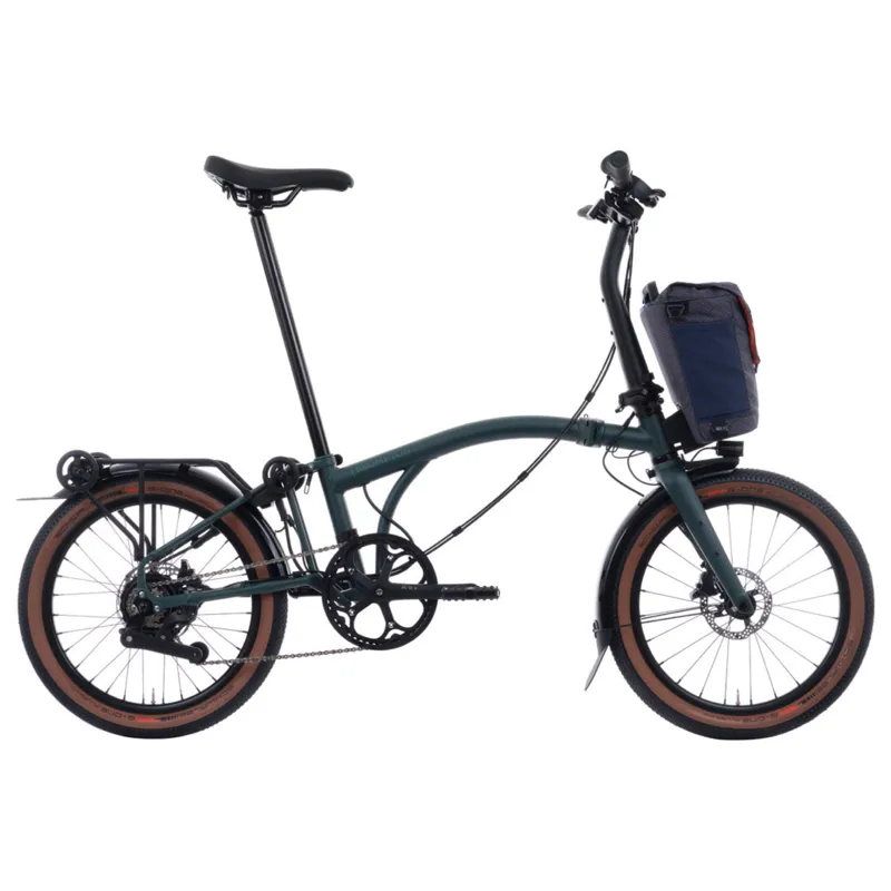 Brompton Electric G-Line with SuperRoll+ 4 speed in Forest Green