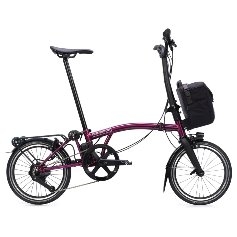 Brompton P Line Electric 4 speed Folding Bike in Amethyst Lacquer-6