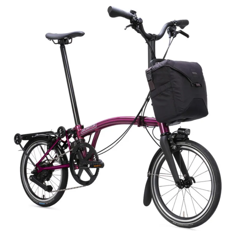 Brompton P Line Electric 4 speed Folding Bike in Amethyst Lacquer-1