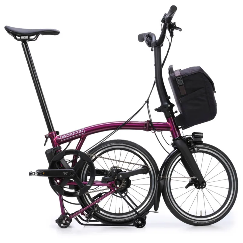 Brompton P Line Electric 4 speed Folding Bike in Amethyst Lacquer-2