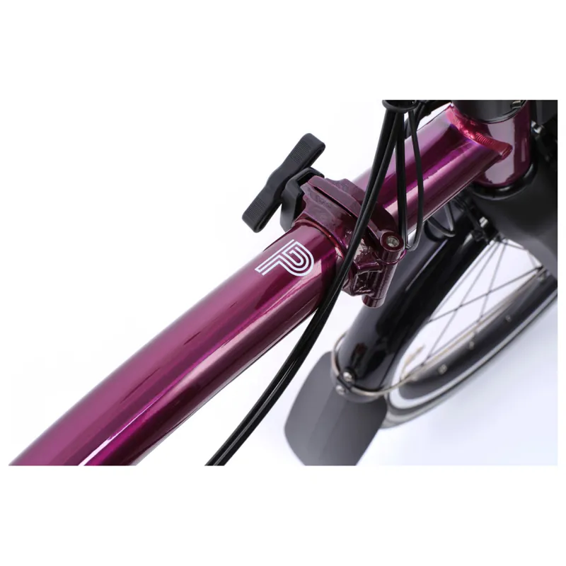 Brompton P Line Electric 4 speed Folding Bike in Amethyst Lacquer-4
