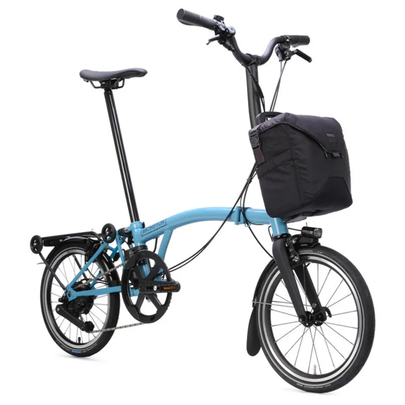 Brompton P Line Electric 4 speed Folding Bike in Cloud Metallic-5