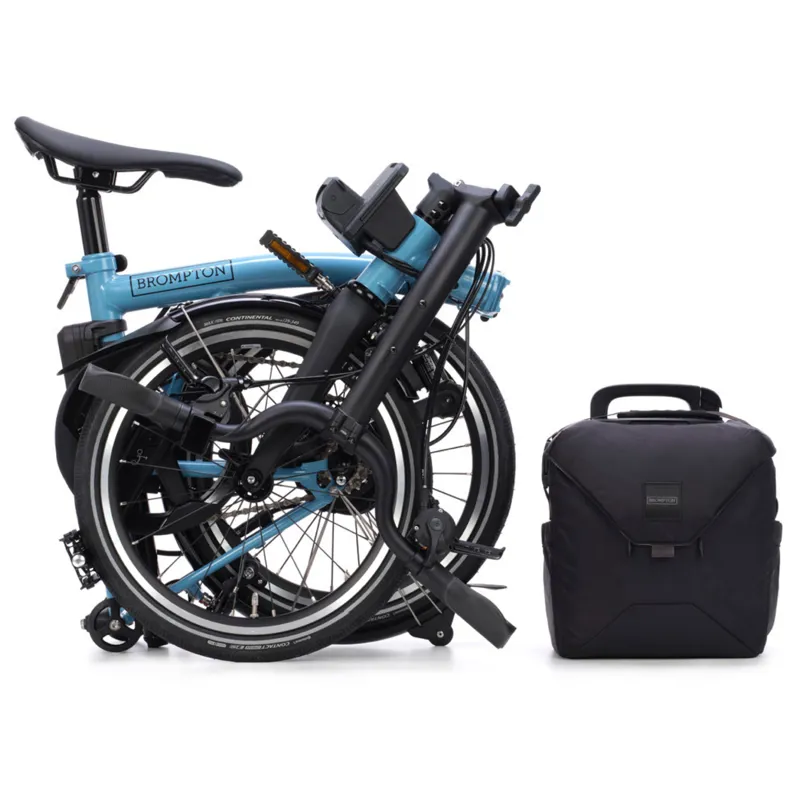 Brompton P Line Electric 4 speed Folding Bike in Cloud Metallic-8