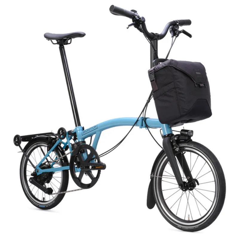 Brompton P Line Electric 4 speed Folding Bike in Cloud Metallic-1