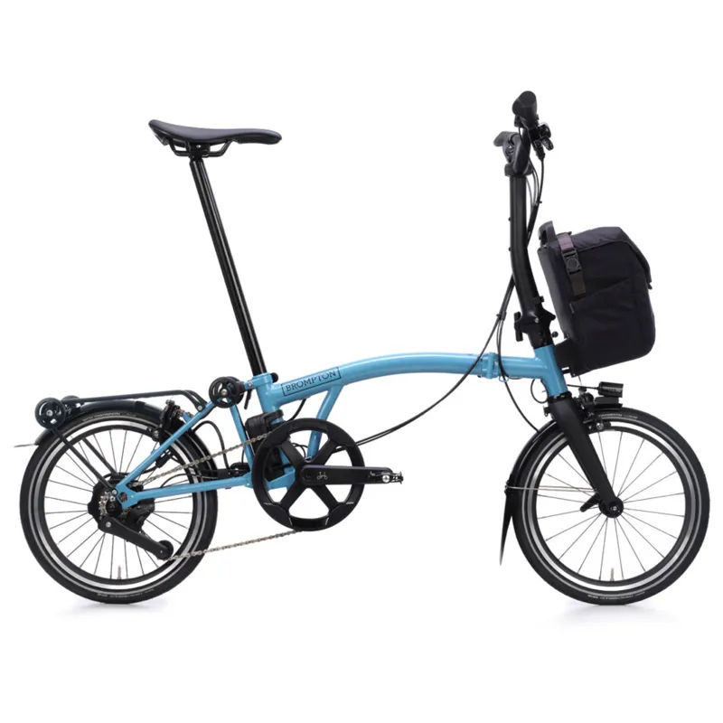 Brompton P Line Electric 4 speed Folding Bike in Cloud Metallic