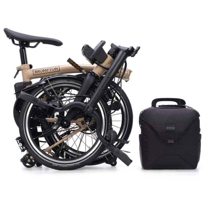 Brompton P Line Electric 4 speed Folding Bike in Dune Sand-8