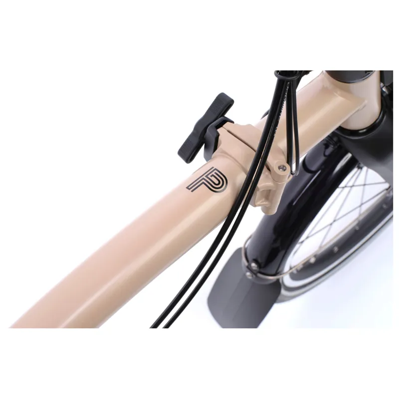 Brompton P Line Electric 4 speed Folding Bike in Dune Sand-4