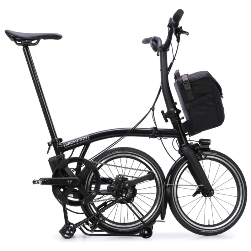 Brompton P Line Electric 4 speed Folding Bike in Matt Black-2