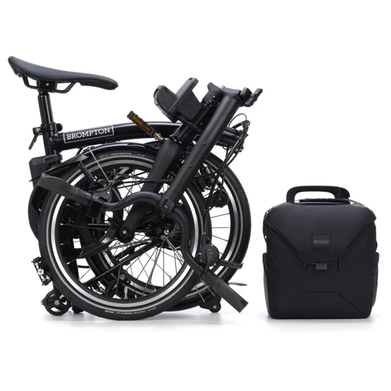 Brompton P Line Electric 4 speed Folding Bike in Matt Black-3