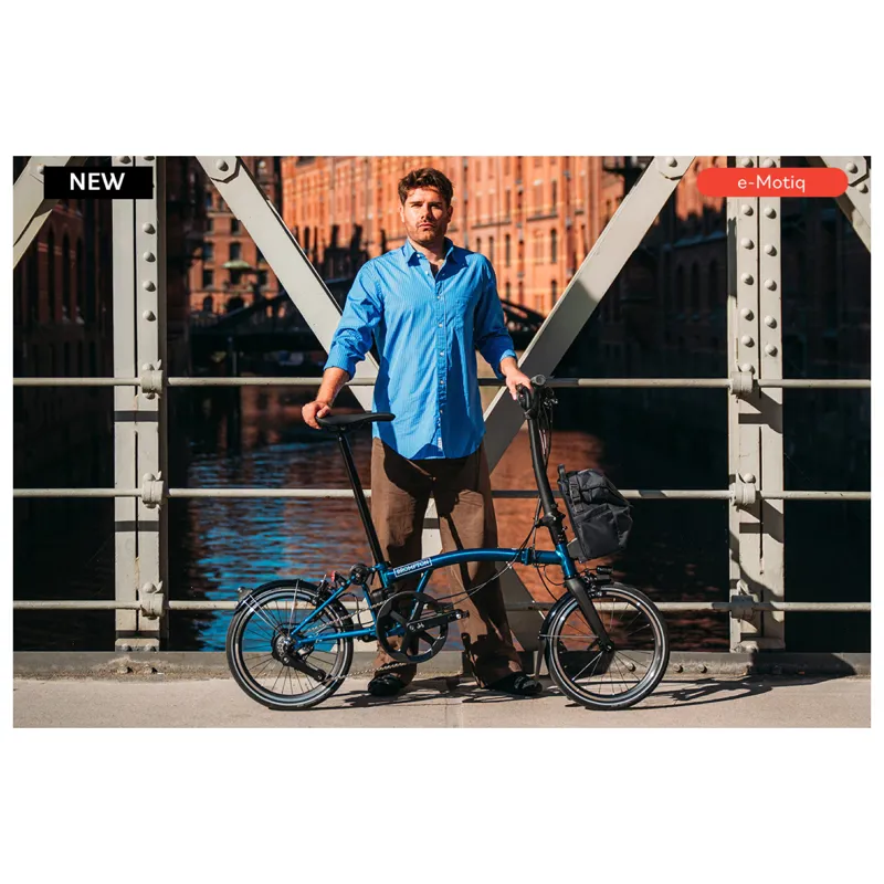 Brompton P Line Electric 4 speed Folding Bike in Pacific Lacquer-1