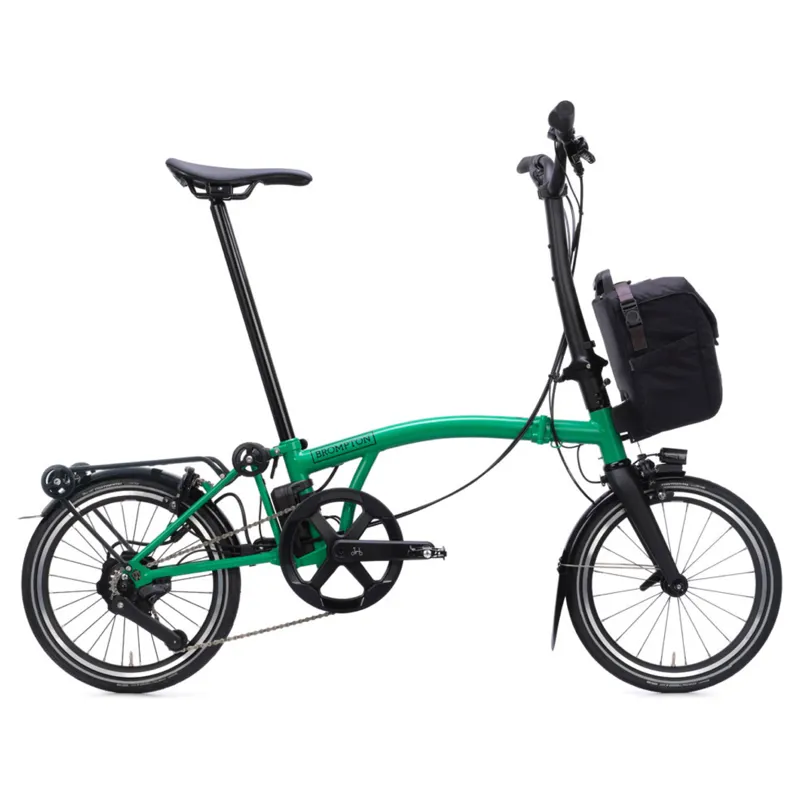 Brompton P Line Electric 4 speed Folding Bike in Palm Green-5