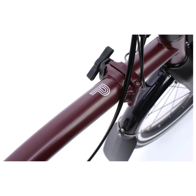 Brompton P Line Electric 4 speed Folding Bike in Red Plum-11