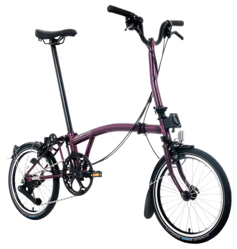 Brompton C-Line 12 Speed Urban Mid Bar M12L in Amethyst Lacquer