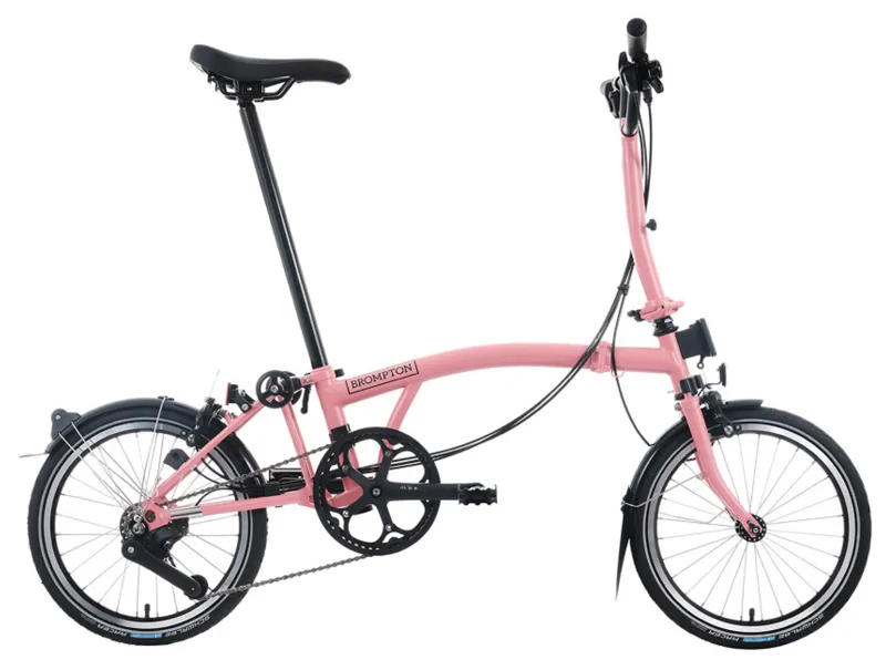 Brompton C-Line 12 Speed Urban Mid Bar M12L in Flamingo Pink-1
