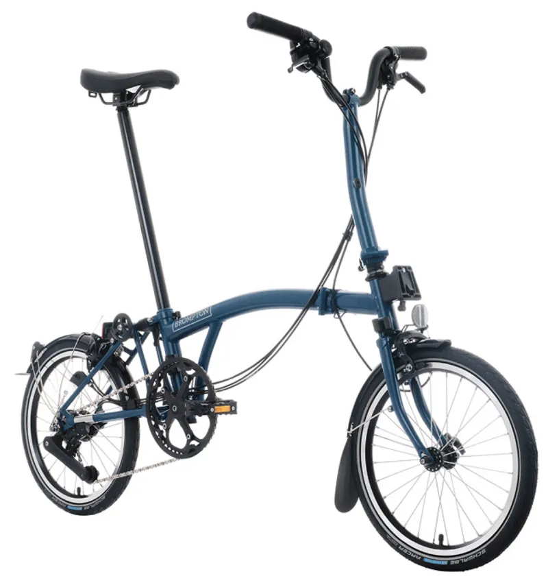 Brompton C-Line 12 Speed Urban Mid Bar M12L in Ocean Blue