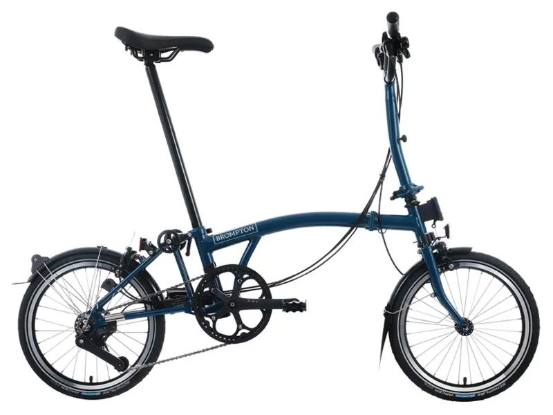 Brompton C-Line 12 Speed Urban Mid Bar M12L in Ocean Blue-1